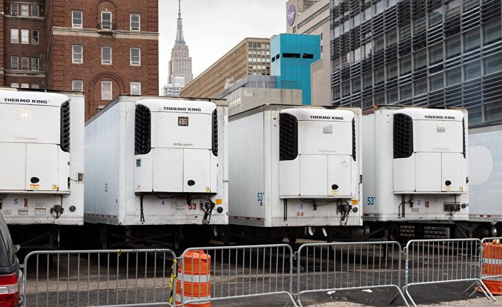 Trucks with dozens of rotting bodies found in New York