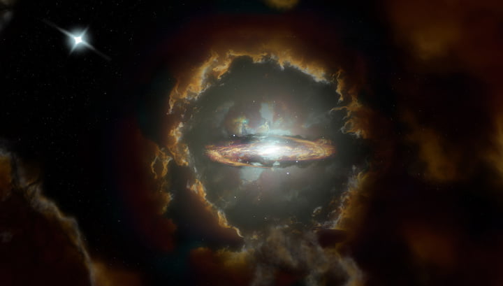An unusually mature galaxy found in the newborn universe