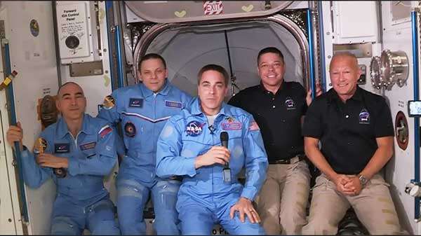 Astronauts Crew Dragon go to the international space station