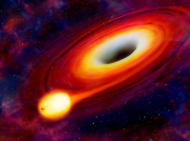 Can a black hole destroy the earth