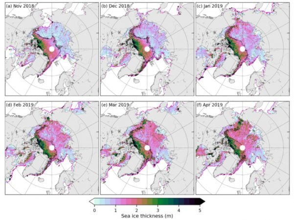 NASAs new satellite shows that thickness of Arctic ice has decreased by since