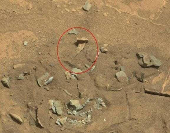 The secret of human bones in the Martian image of NASA
