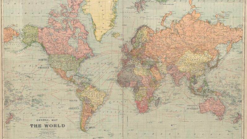 Many states no longer exist the World Map of 1922 hit the Net