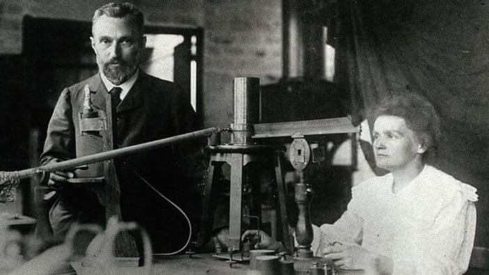 Marie Curie with her husband Pierre Curie