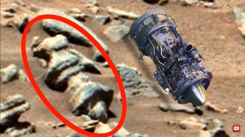 The famous ufologist found a jet engine on Mars