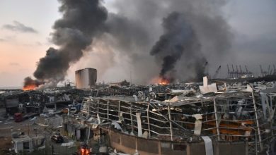 powerful explosions in Beirut