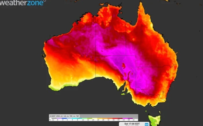 Australia hit by a wave of sweltering heat