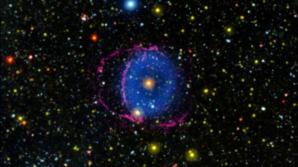 Merging stars create a ring nebula