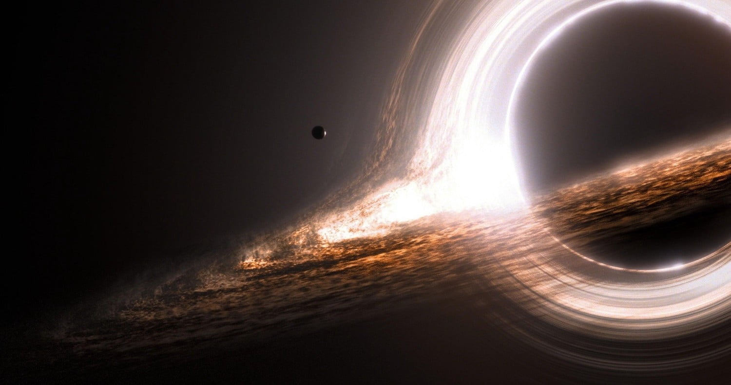 A huge black hole collided with an unknown object