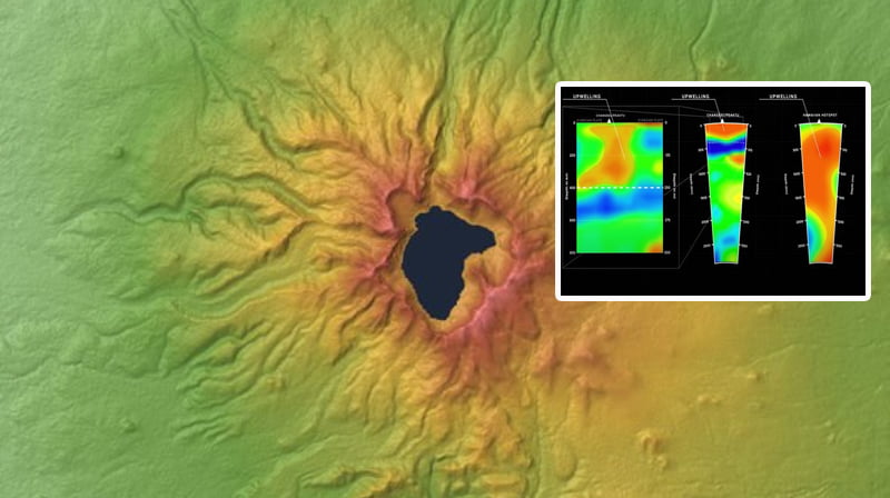 A mantle anomaly discovered in a Chinese volcano near the surface