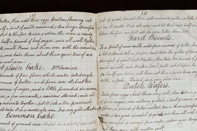 The chef found an 18th century cookbook and prepared dishes from it
