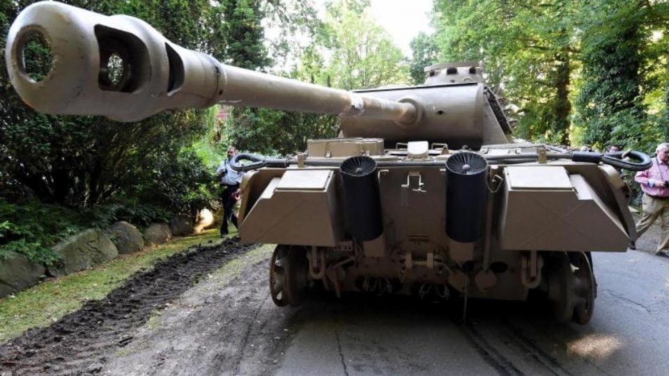In Germany a tank and an anti aircraft gun were found at a mans house