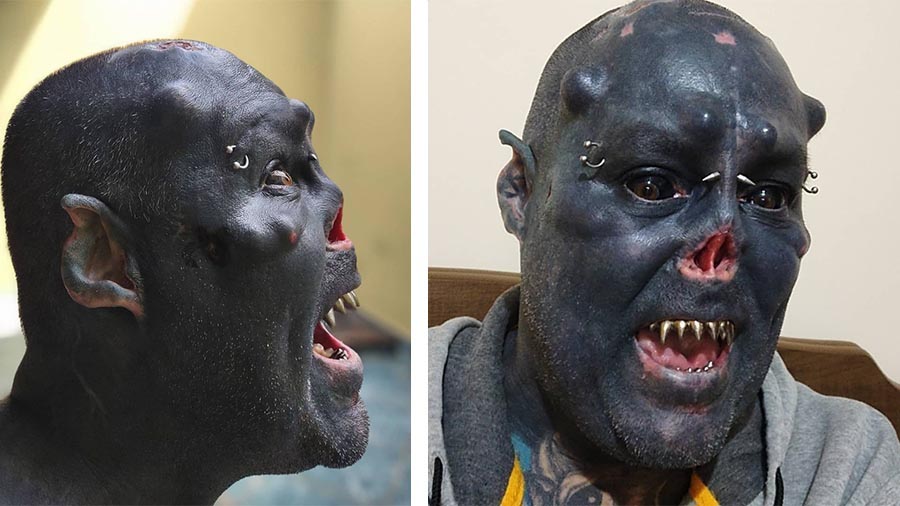 Brazilian tattoo artist turned himself into an Orc