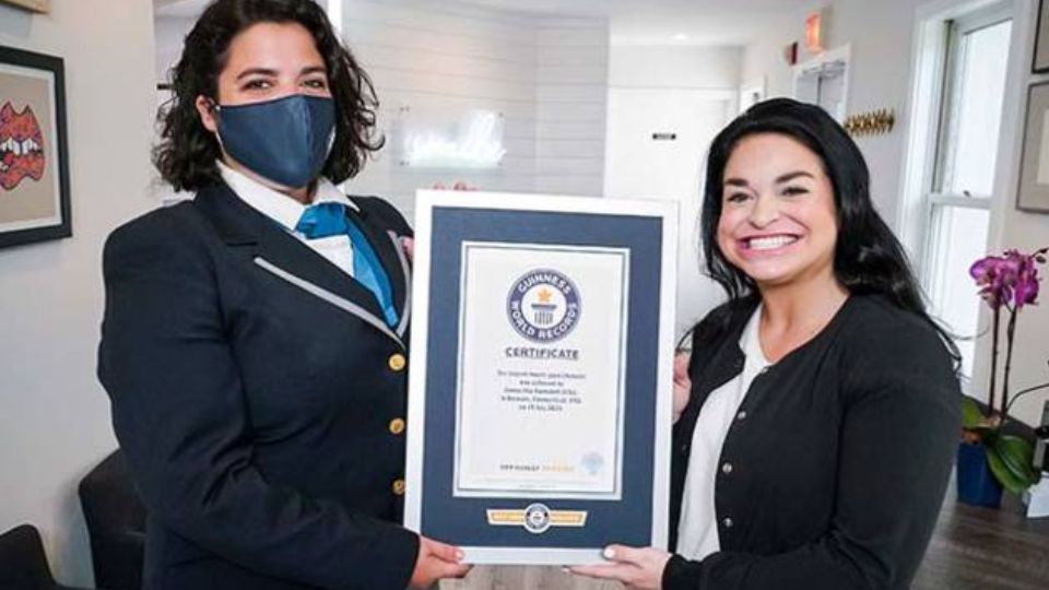 The woman with the largest mouth in the world hit the Guinness Book of Records
