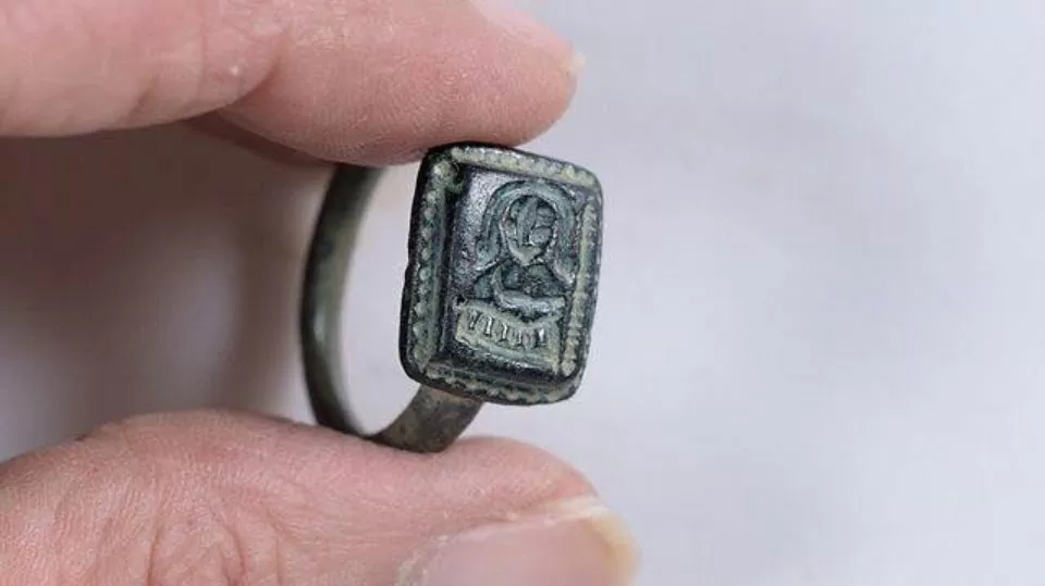 An ancient ring was found in Israel which depicts Saint Nicholas