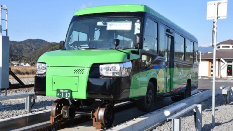 Japan launches worlds first bus train