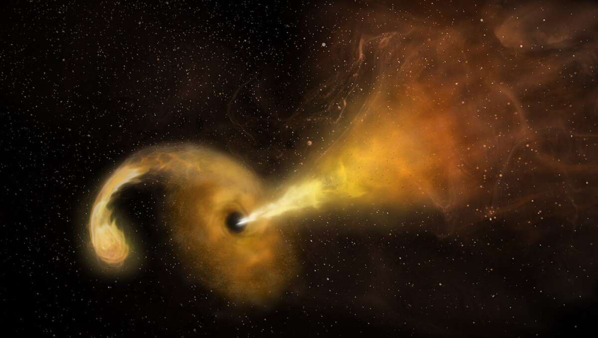 A black hole swallowed a star decades ago but radio waves gave it away
