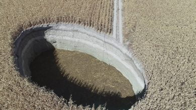 Huge holes appear in farmers fields in Turkey 1