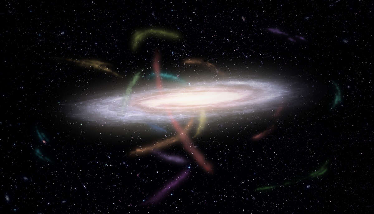 Streams of stars being swallowed by the Milky Way help to better understand dark matter
