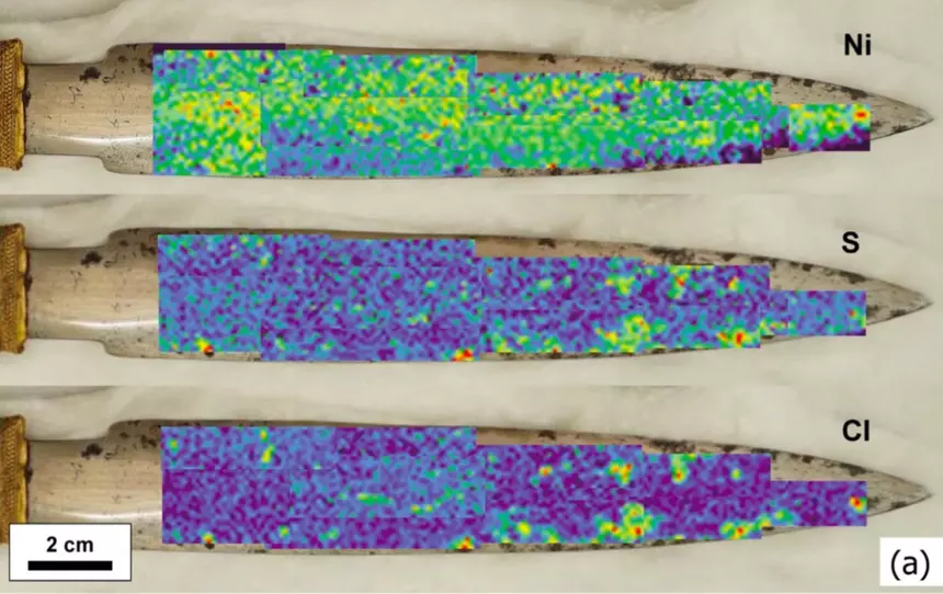 Ancient Egyptian meteorite dagger studied in more detail using X rays 3