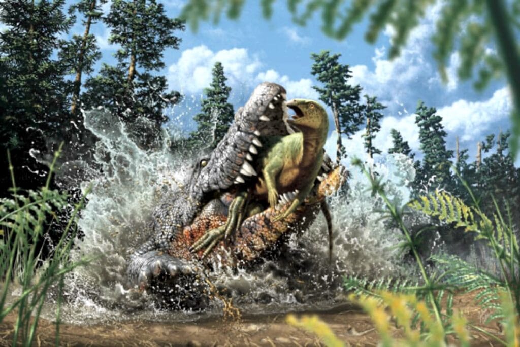 Cretaceous crocodiles preyed on ornithopod dinosaurs 1