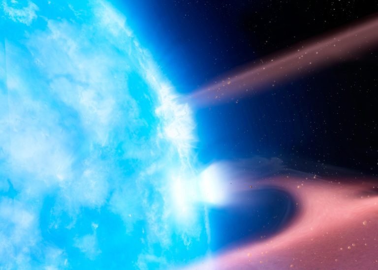 Debris From Disintegrating Planet Seen Hurtling Into White Dwarf Star for First Time