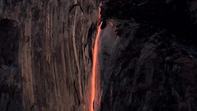 Fiery waterfall what is the secret of water similar to lava