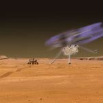 Helicopters on Mars can glow at dusk under the influence of electrical discharges