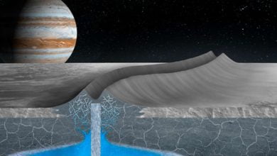 Astronomers have suggested that there may be cavities with water in the icy shell of Europa 1