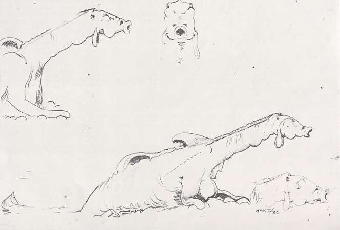 Drawing of creature seen on Loch Ness in 1936 found at National Museum of Scotland 2