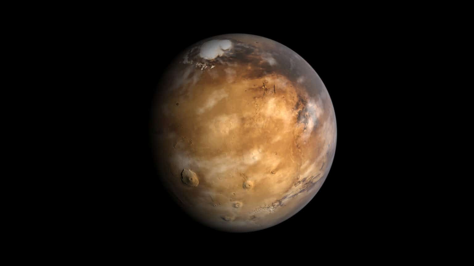 Ice deposits in Mars craters reflect the changing seasons