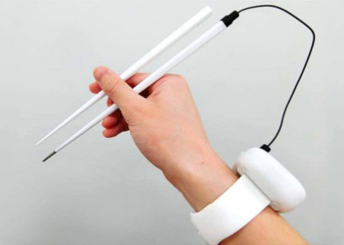 In Japan they created electric sticks that enhance the taste of food 2