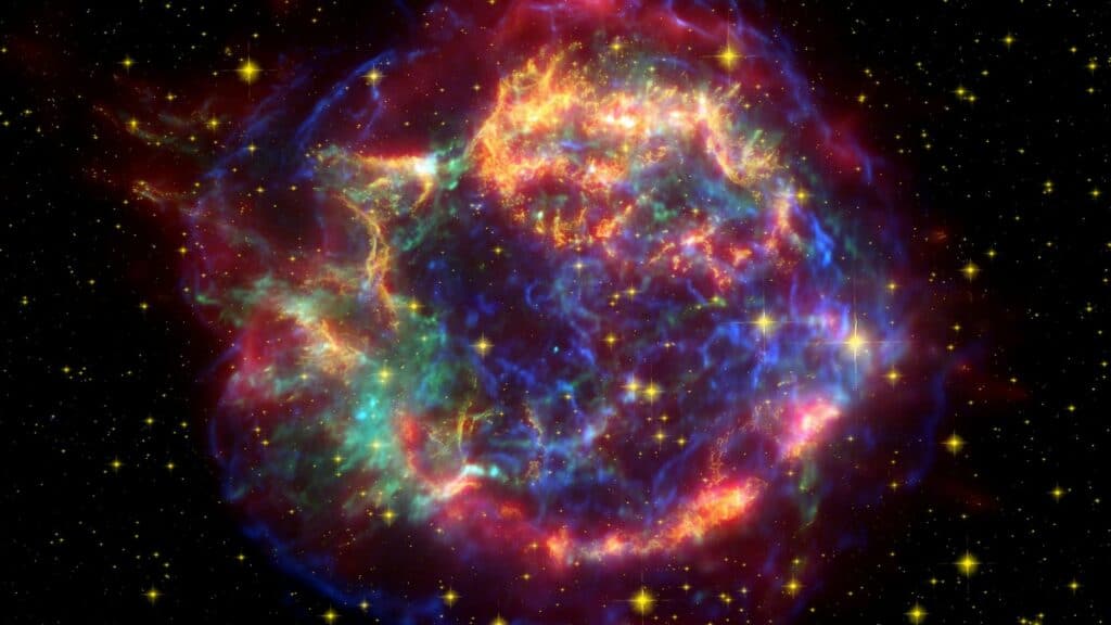 Shock wave in supernova remnant Cassiopeia A is reversing 1