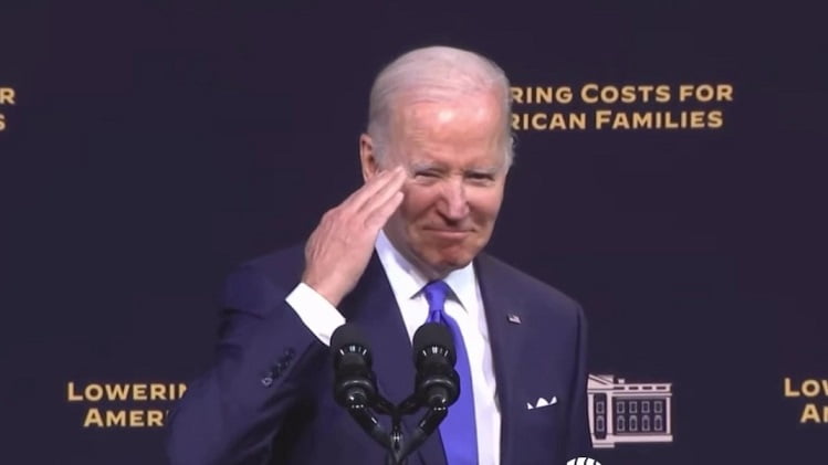 Trump says Bidens handshakes with invisible man will send US to hell 1