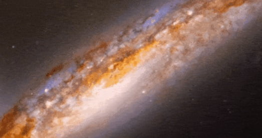 anniversary image of unusual galaxies taken by Hubble is extraordinarily magnificent