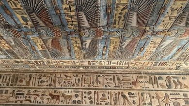 Cobra headed eagles found in ancient Egyptian temple