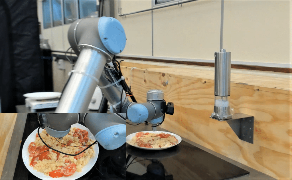 robot chef has learned to taste and evaluate the taste of food while cooking
