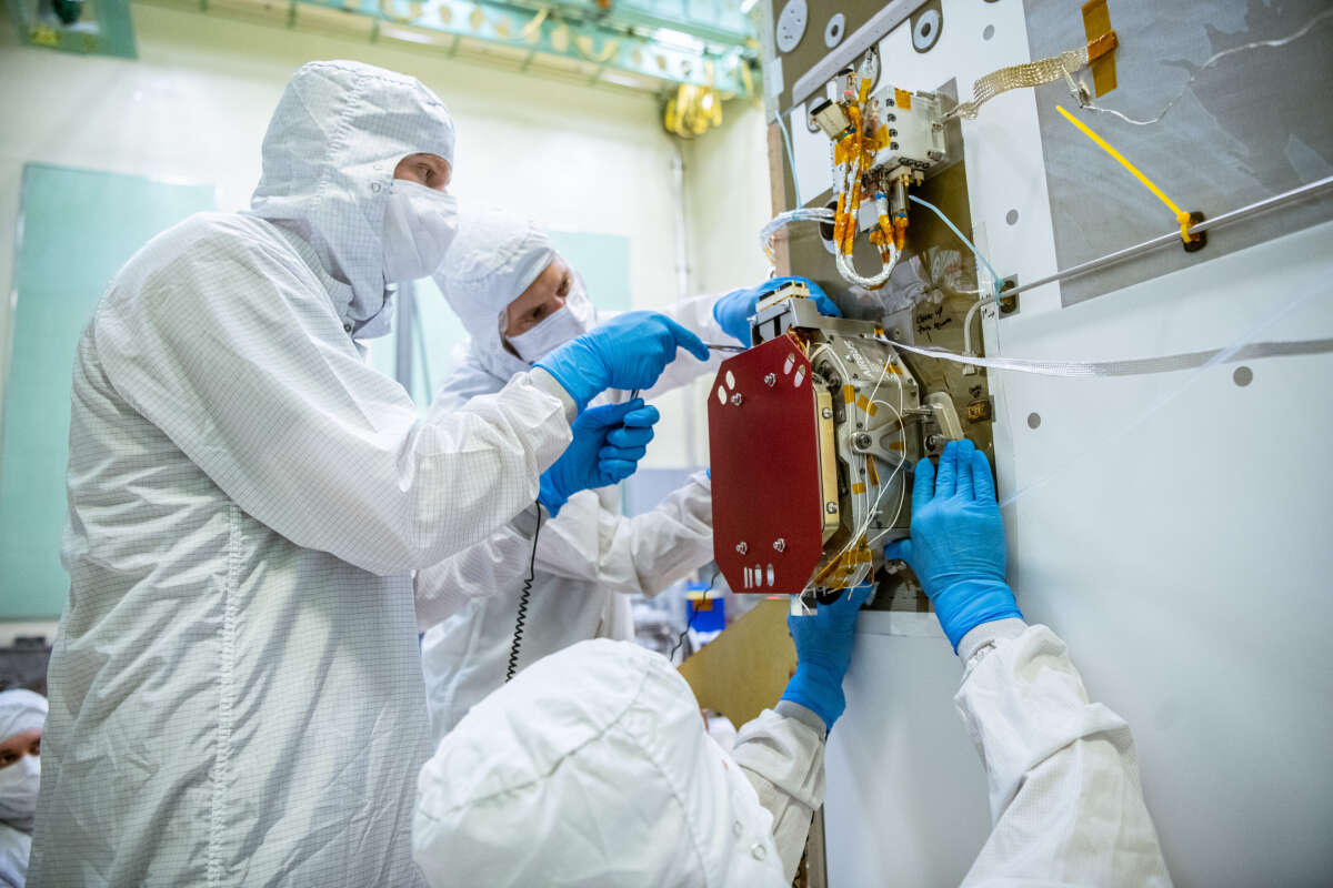 Aerosol instrument SPEXone installed on the NASA climate satellite