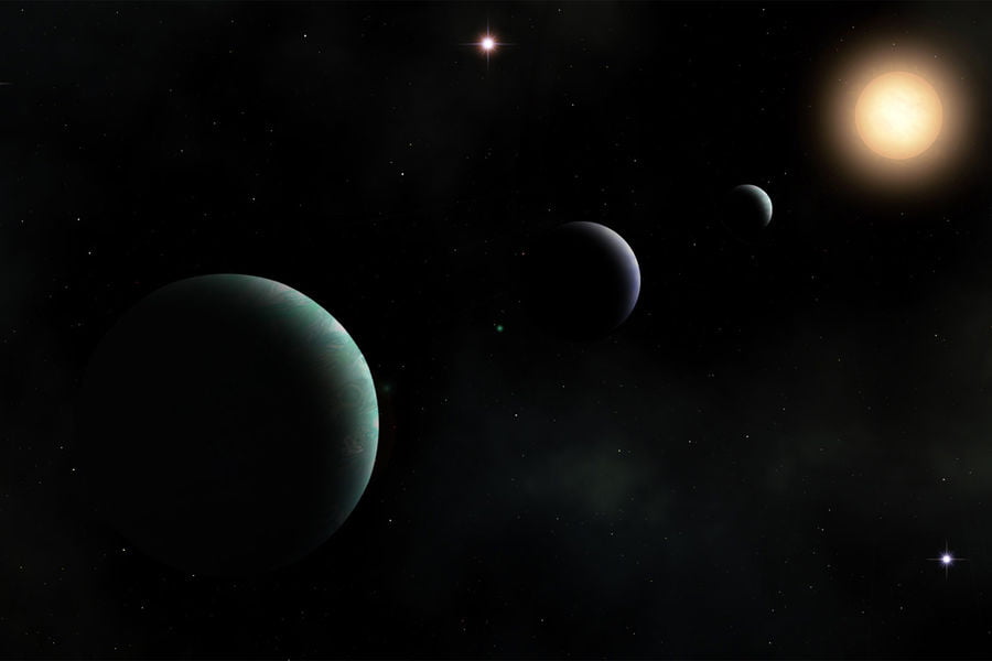 Astronomers have discovered three giant planets that will be swallowed up by an expanding star