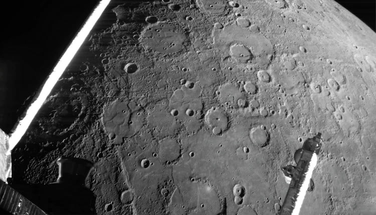 BepiColomobo captures Mercurys cratered surface