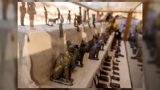 In Egypt archaeologists have discovered 250 whole mummies and hundreds of bronze statues 2