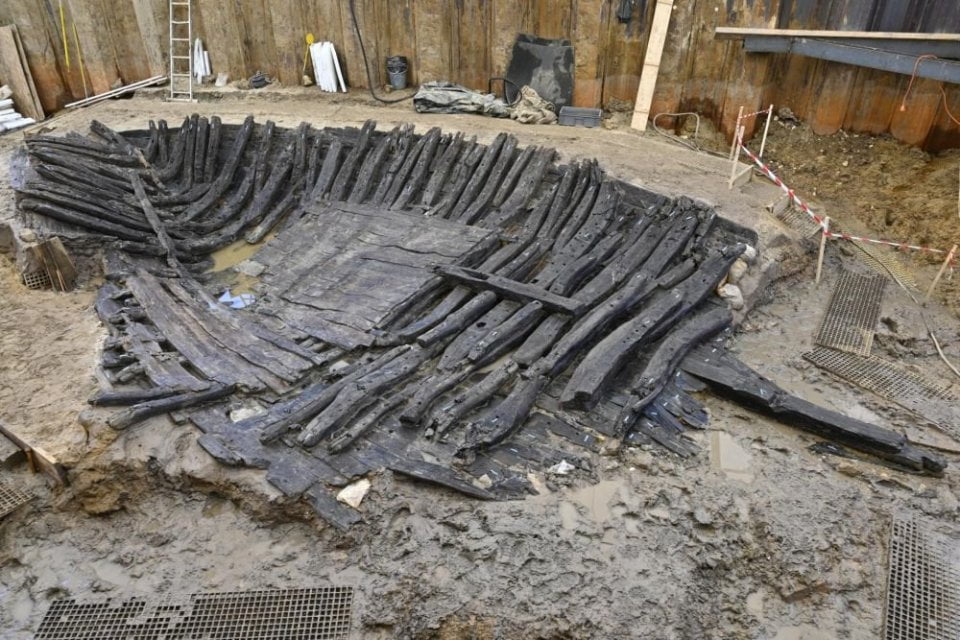 Unique 1300 year old river ship found in France