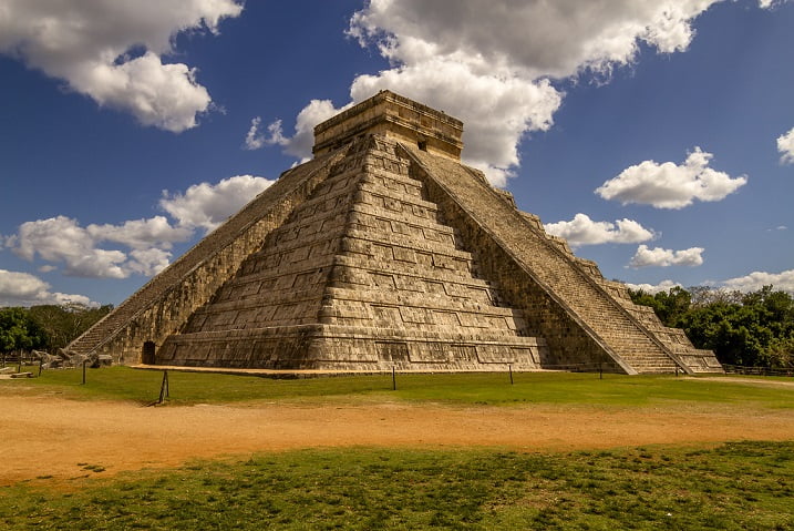 What is in the ancient Mayan pyramids