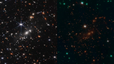 Comparison of images from the Hubble and Webb space telescopes 1