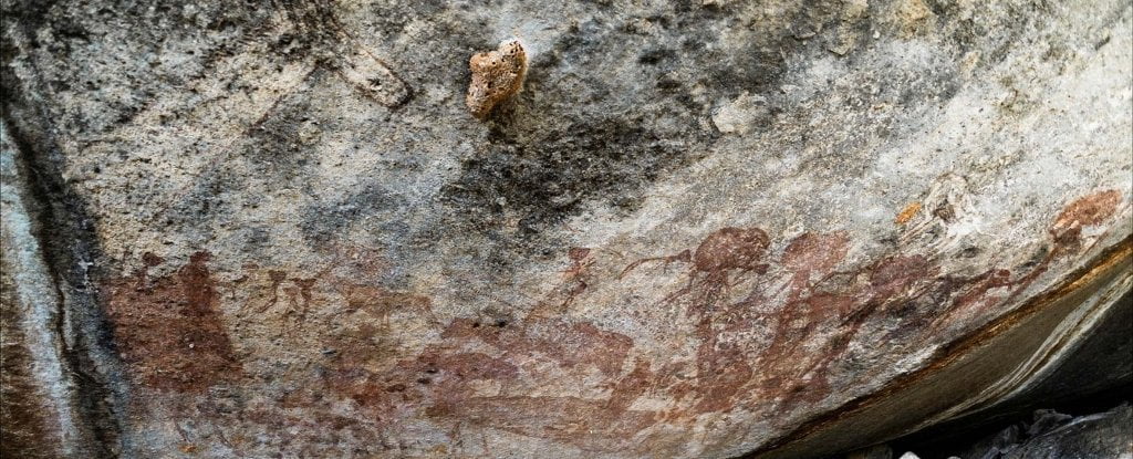 Creepy figures with giant heads found painted in a rock shelter in Tanzania