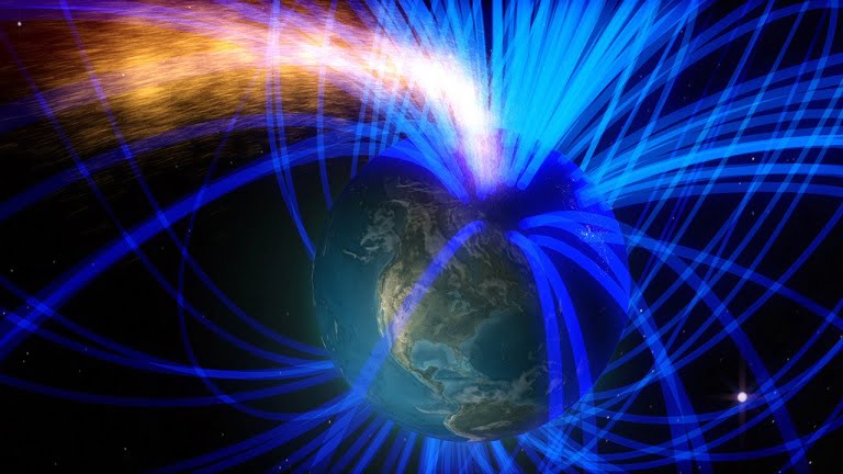 550 million years ago the Earths magnetic field almost completely disappeared