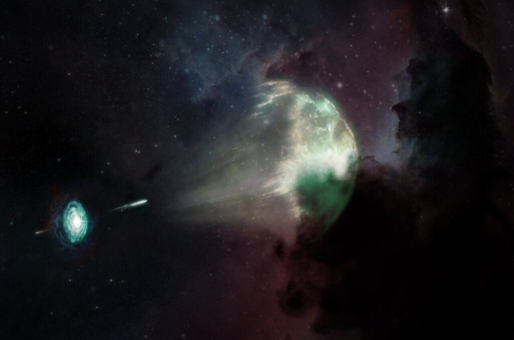 Astronomers have observed a gamma ray burst generated by the collision of neutron stars