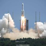 Chinas Chang Zheng 5B rocket launches the Wentian laboratory module