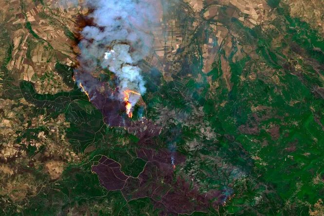 European wildfire damage seen from space 1