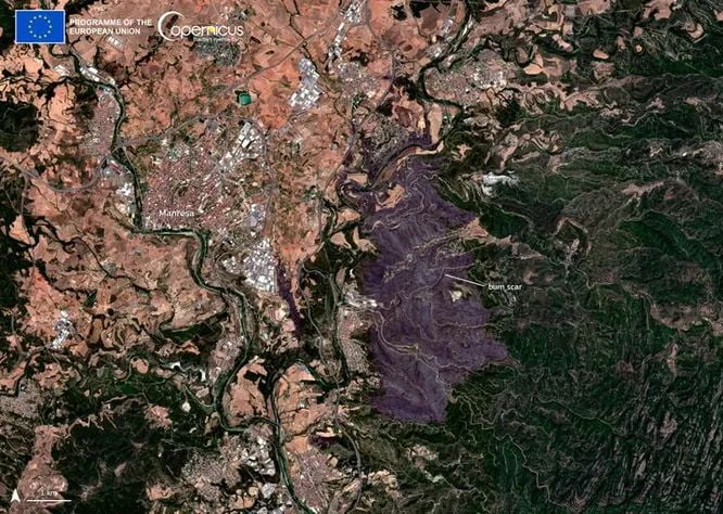 European wildfire damage seen from space 4